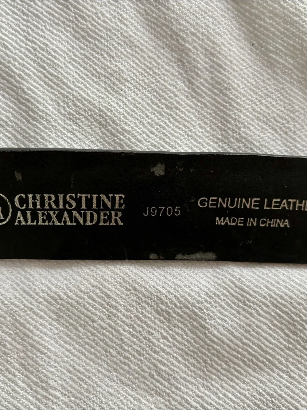 Christine Alexander Black Studded Western Buckle Belt with Crystal Accents